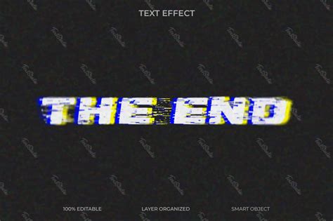 The End Font Style Effect | Free Photoshop PSD File