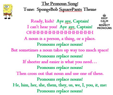 Spongebob squarepants song lyrics - lalafmn