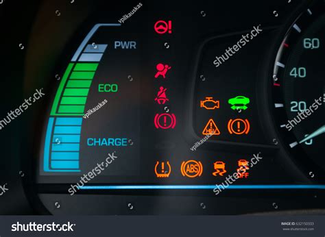 Car Dashboard Warning Lights Engine Start Stock Photo 632150333 | Shutterstock