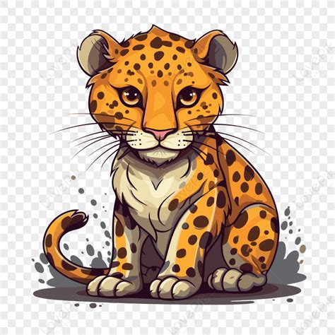 Gambar Macan Tutul Clipart Kartun Ilustrasi Vektor Macan Tutul Lucu ...