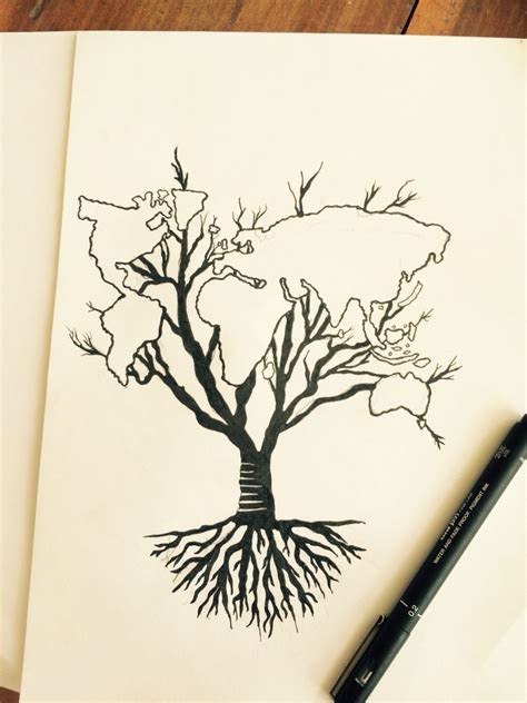 Tree, Earth, The world, tattoo design, black&white, #my work