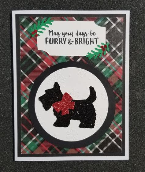 Christmas Scotty | Stampin up birthday cards, Dog christmas card, Dog ...