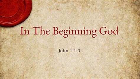 In The Beginning God - Faithlife Sermons