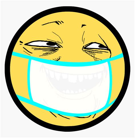 Smiley Clipart Rage - Yellow Troll Face Png, Transparent Png ...