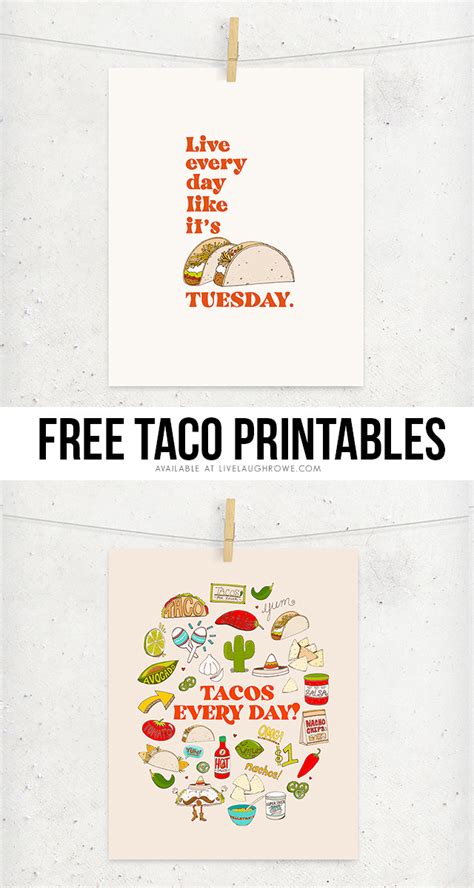 Taco Love Printables - Live Laugh Rowe