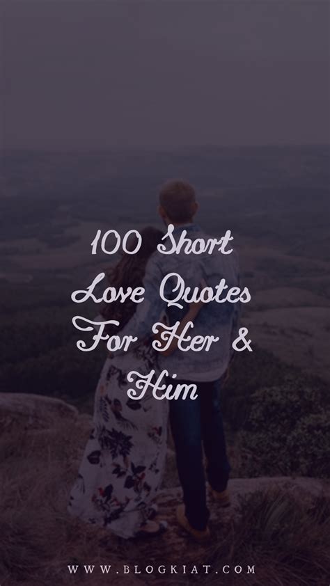 100 Short Love Quotes For Her & Him | Short quotes love, Love quotes ...