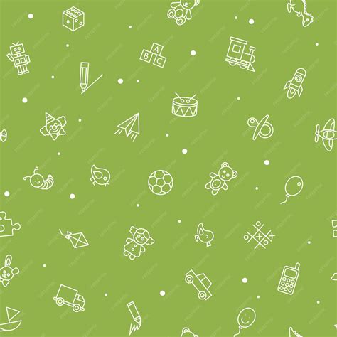 Premium Vector | Seamless pattern of kids toys. baby background, vector ...