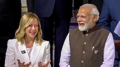 PM Modi features in selfie with Giorgia Meloni, Italian PM calls photo ...