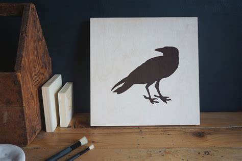 Raven Stencil (8.5″x11″) | Stencil 1