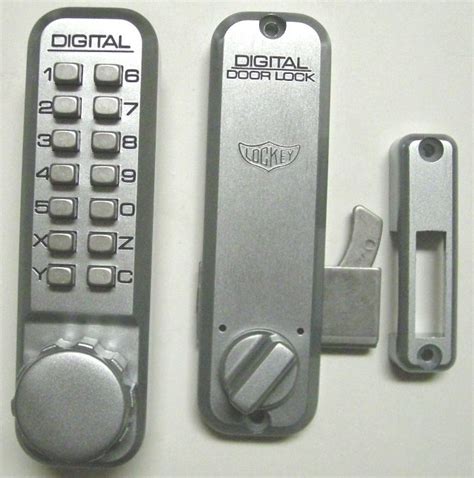 Lockey 2500 Keyless Mechanical Digital Sliding Door Hook Lock Satin Chrome