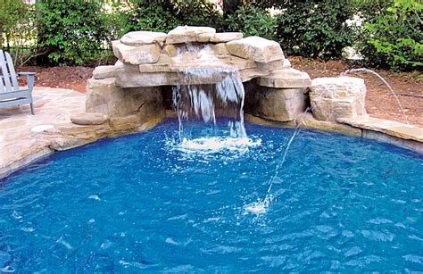 Rock Waterfall Pool Photos | Blue Haven Pools