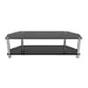 AVF SDC 55 in. Black and Chrome Glass TV Stand Fits TVs Up to 65 in ...