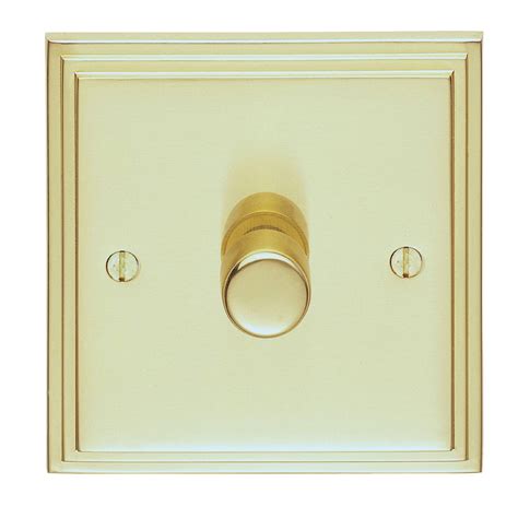 Stepped 1 Gang LED Dimmer Switch - brass, chrome or satin chrome