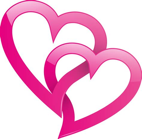 Download Pink Double Heart Png Clip Art Image Transparent Png (#5479078) - PinClipart