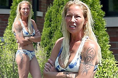 Kim Mathers, the ex-Wife of Rapper Eminem on Blue Bikini After Suicide ...