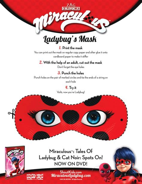 Miraculous Ladybug Mask Craft - Mama Likes This