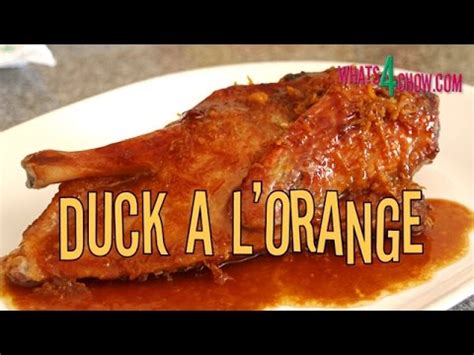 Duck A L'Orange. Roasted Duck with Orange Sauce. Traditional French ...