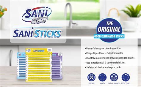 Amazon.com: SANI 360° Sani Sticks Drain Cleaner and Deodorizer, Enzyme ...