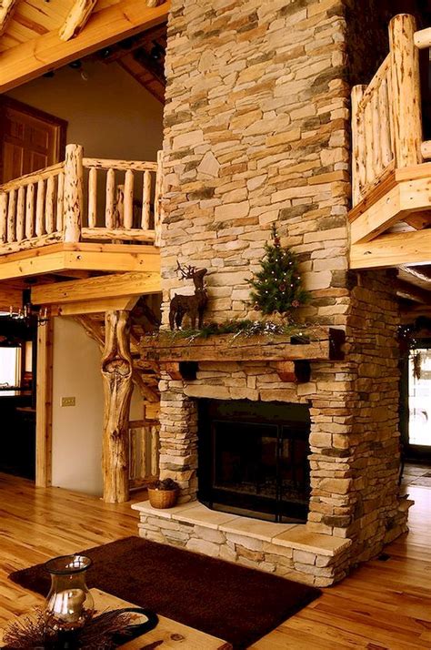 Pin by Caroline Fabian on Deco Casa Campo | Home fireplace, Log cabin homes, Log homes