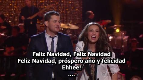 Michael Buble & Thalia - Feliz Navidad - YouTube