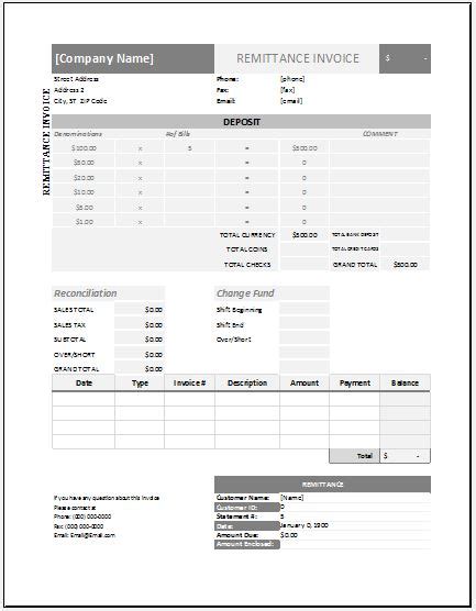 Remittance Advice SlipTemplate | Word & Excel Templates