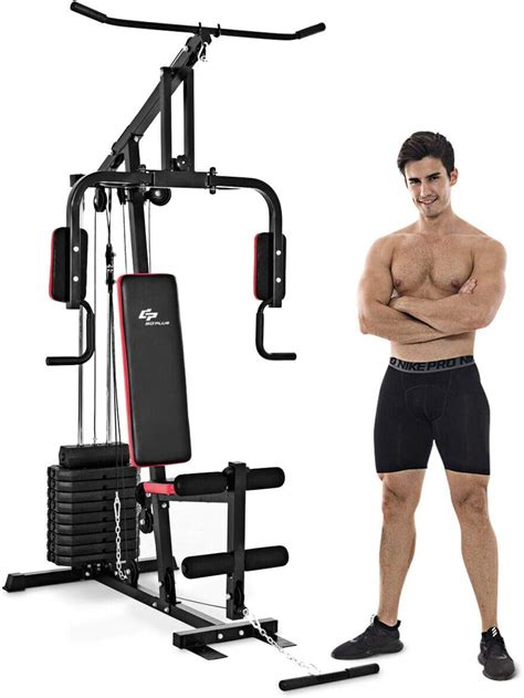 Amazon.com: Goplus Multifunction Home Gym System Weight Training ...