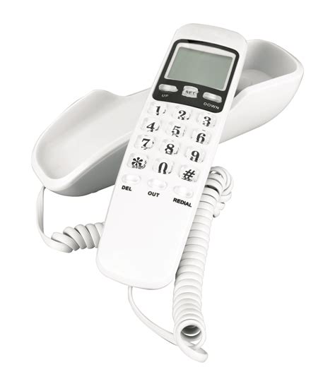 Home Plus Slim Corded Telephone with Caller ID | Just Hook It Up Cables