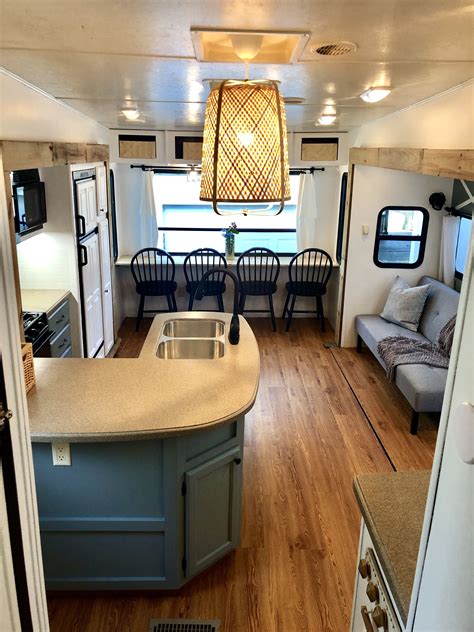 Fifth wheel renovation | Rv interior remodel, Diy camper remodel, Camper interior design