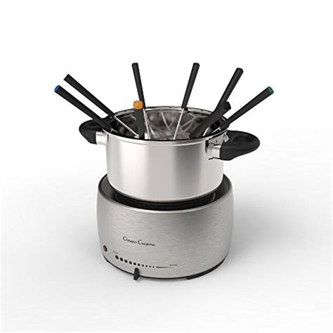 Classic Cuisine 82-KIT1031 Stainless Steel Fondue Set-Melting Pot ...