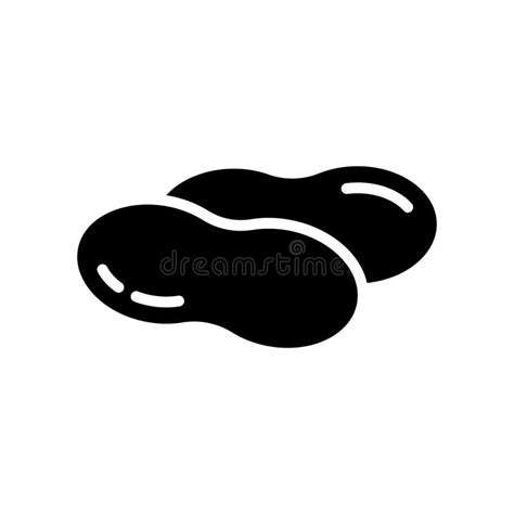 Cutout Silhouette Inshell Peanut Icon. Outline Logo. Black Illustration ...