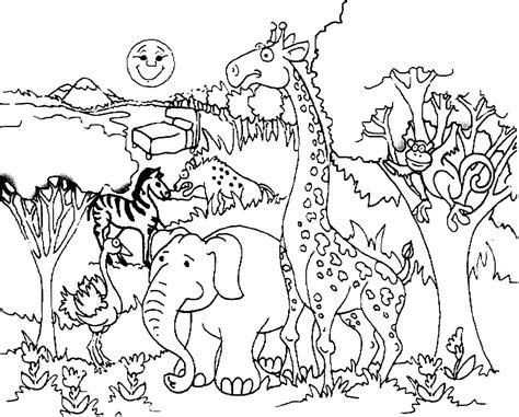 Savanna Animals Coloring Pages at GetColorings.com | Free printable ...