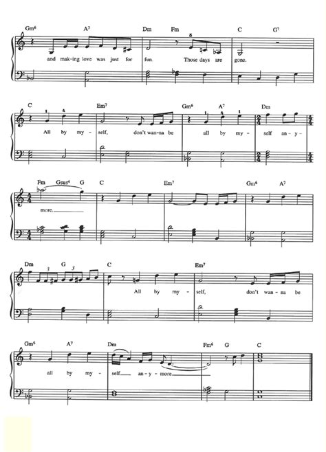 ALL BY MYSELF Piano Sheet music | Easy Sheet Music