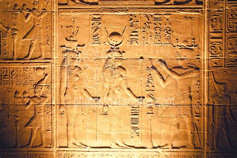 Photo of Temple of Isis Hieroglyphics by Photo Stock Source - temple ...