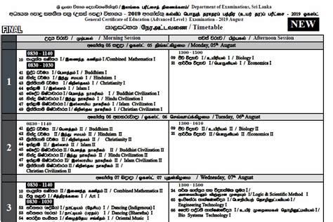 Gce O Level 2019 Timetable - PohSabreena