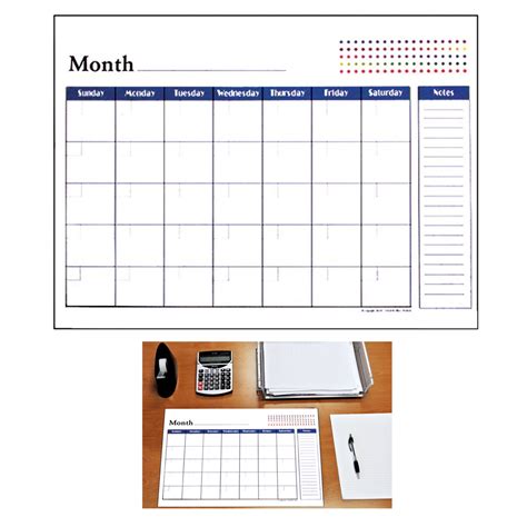 1 x Undated 12 Month Desk Pad Calendar 17x22 inches Office Monthly Planner New | eBay