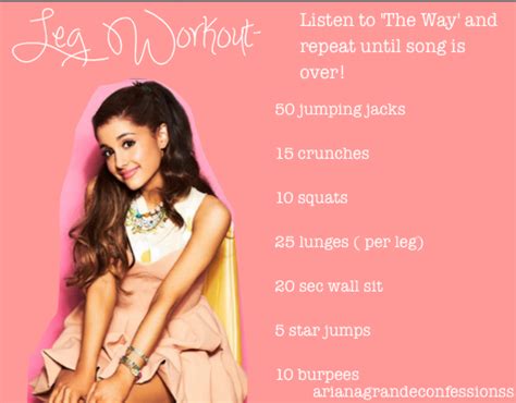 Ariana Grande Confessions | Model workout routine, Celebrity workout, Workout for flat stomach