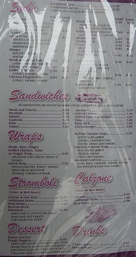 Sammy's Pizzeria Menu, Niagara Falls, NY