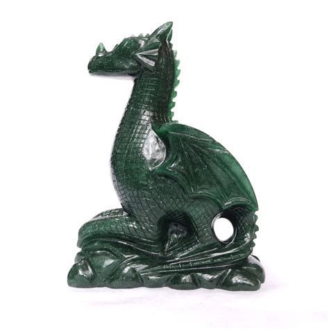 6 Green Jade Dragon Statue Handmade Beautiful Green - Etsy