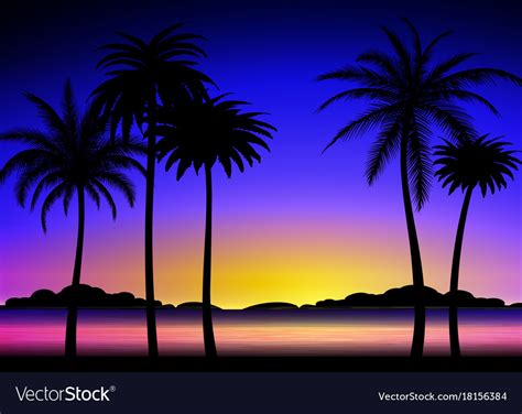 Beach Sunset Silhouette Svg