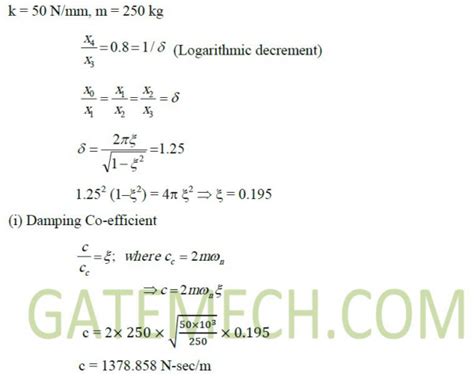 Determine Critical damping co-efficient - Adapala's Forum