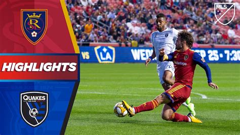 Real Salt Lake vs. San Jose Earthquakes | Thunderous Second Half Header! | HIGHLIGHTS - YouTube