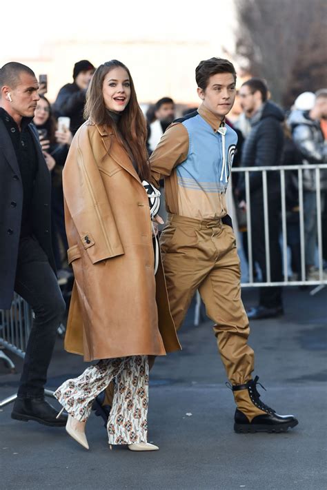 Barbara Palvin and Dylan Sprouse - Outside Prada Fashion Show in Milan ...