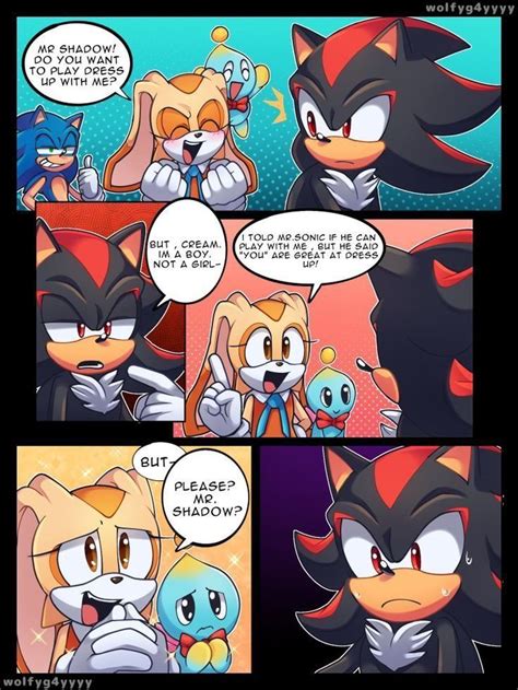 Shadow and cream 🧡🖤 | Sonic and shadow, Sonic heroes, Sonic funny