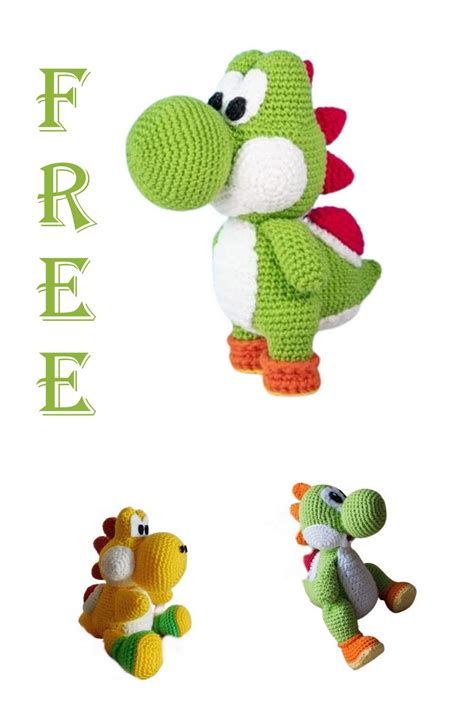 Amigurumi Dragon Yoshi Free Pattern - Amigurumi Pattern Crochet Dinosaur Pattern Free, Animal ...