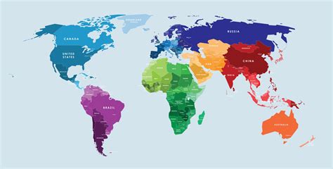 Vector Colorido Do Mapa Mundial Mapa Mundial Papel De Parede Mapa ...