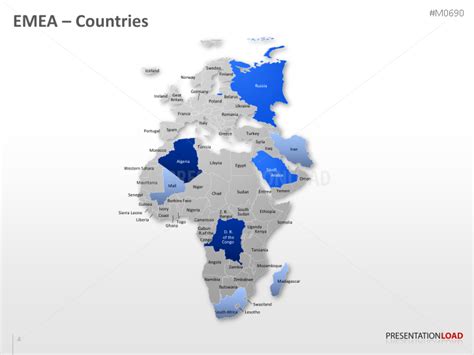 PowerPoint Map EMEA Region | PresentationLoad