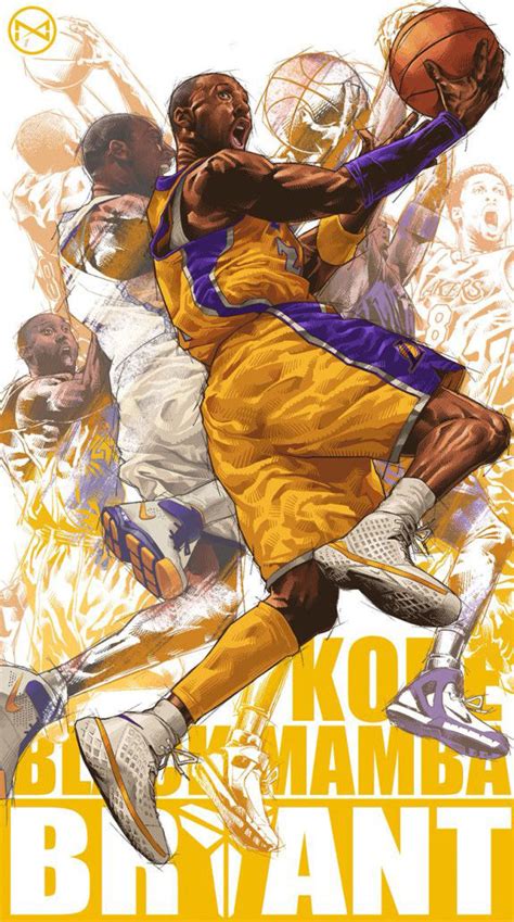 Kobe Bryant Iphone Wallpaper - Kobe Bryant Illustration (#2085976) - HD ...