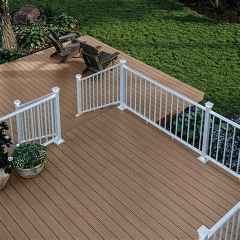 Deckorators (Assembled: 8-Ft X 3.5-Ft ) Textured White Classic Aluminum Deck… | Deck designs ...