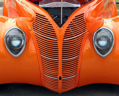 Orange 1938 Ford Coupe Grill Free Stock Photo - Public Domain Pictures