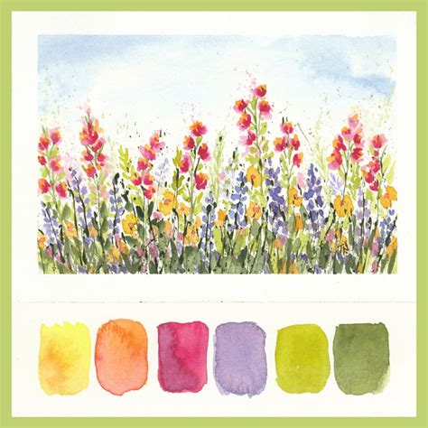 Have Fun With Color Swatches in Watercolor! - My Flower Journal